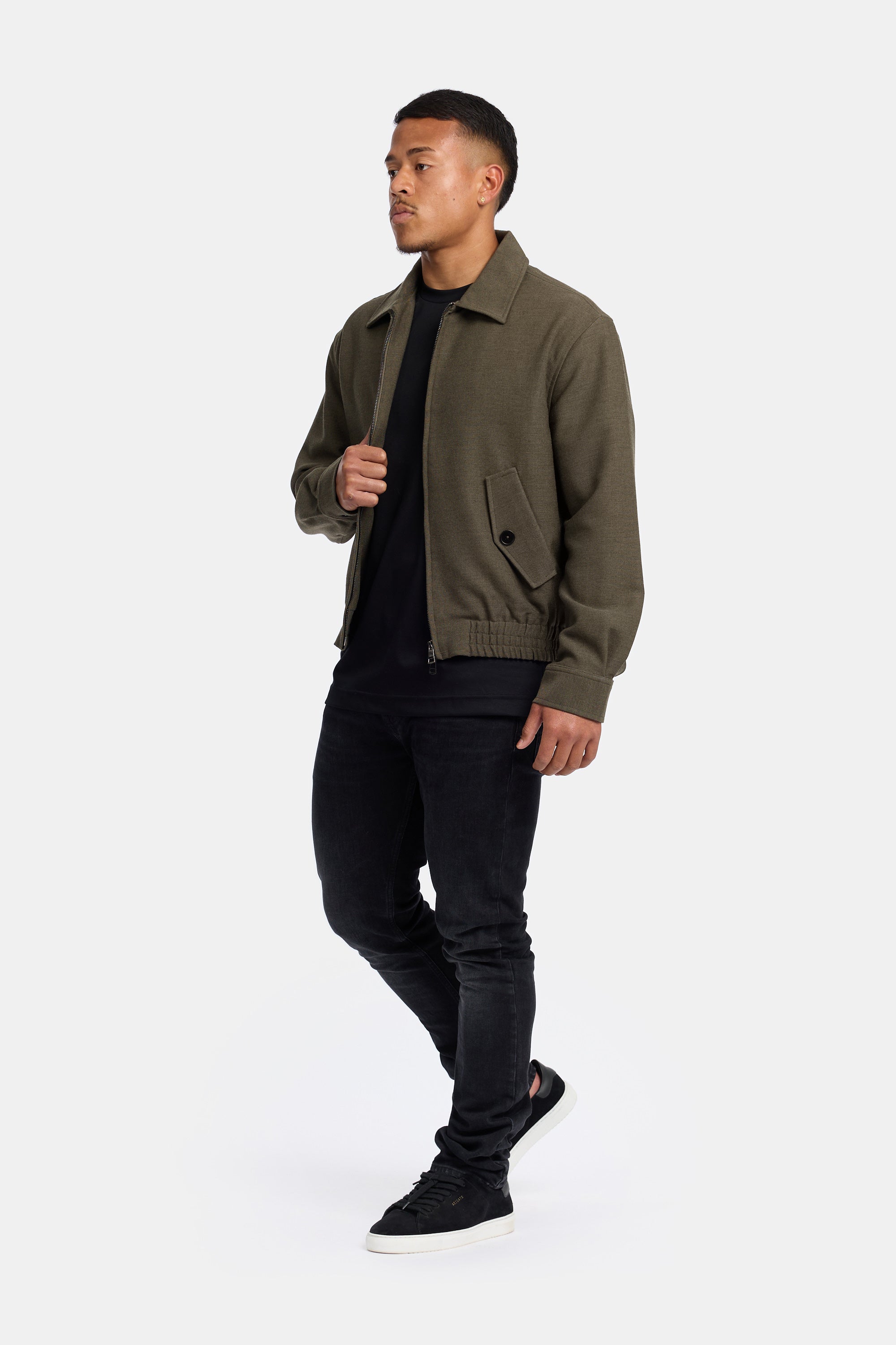 CROPPED PILOT JAKCET FOREST GREEN