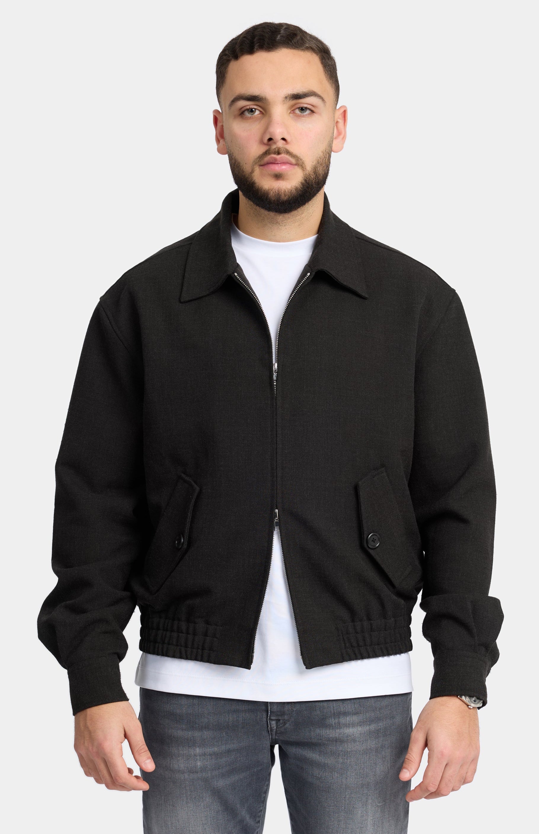 CROPPED PILOTE JACKET BLACK